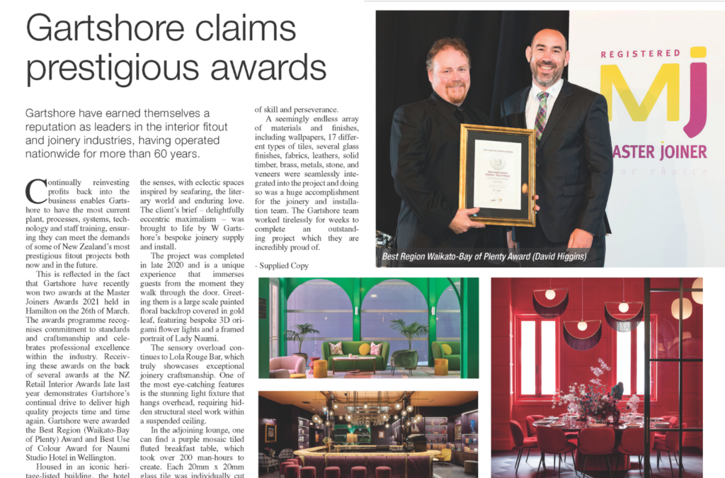 Waikato Business News – Master Joiners Awards 2021